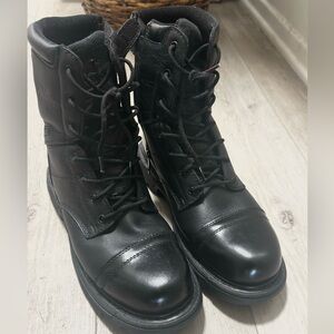 Thorogood Men's Black Leather Combat tactical Boots